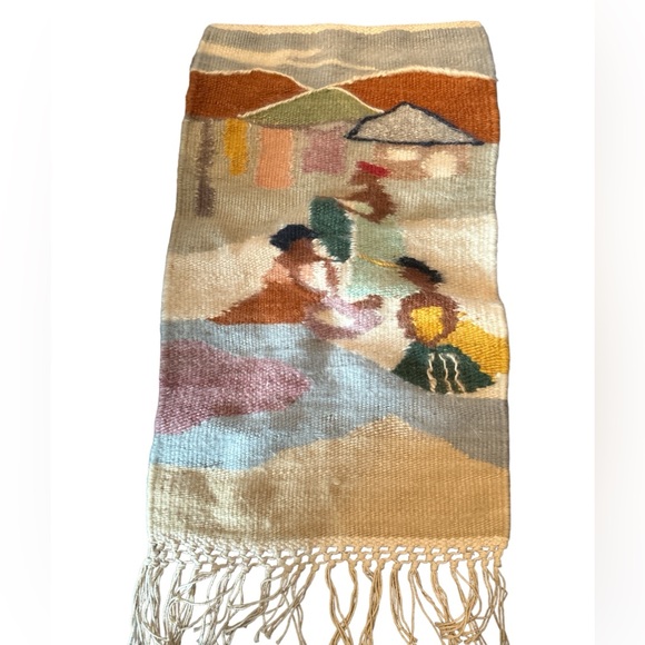 African Mohair Woven Tapestry Wall Hanging - Picture 1 of 6